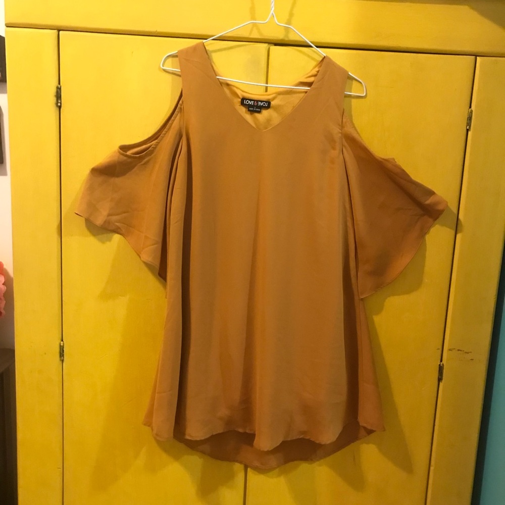 Yellow mustard short swing dress size 8